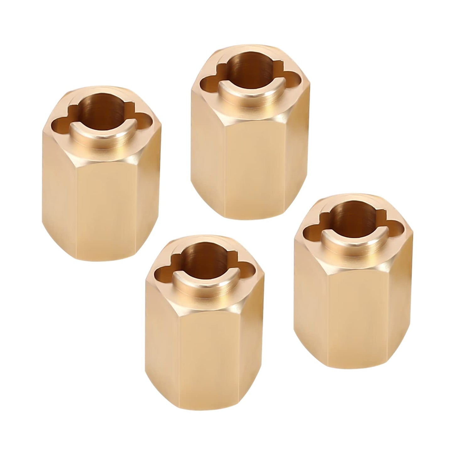 INJORA 12g/Set Brass Wheel Hex Hub 10mm Extenders Adaptor for TRX4M Redcat Ascent18 1/18 RC Crawler Car Upgrade Parts(12g/Total)