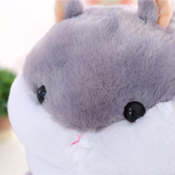Wgxzyq Hamster Plushie Toy Hamster Stuffed Animal Plush Toy Birthday Xmas Gift For Kids Boys Girls (15.6Inch, Grey)