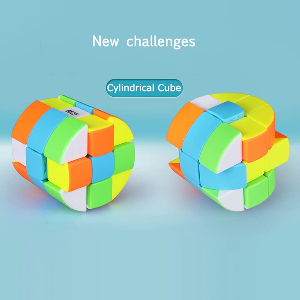 Sun-Way 3X3 Barrel Cube Round Column 3X3X3 Speed Cube Cylinder 3X3 Magic Cube Brain Teasers Puzzle Cube Toys