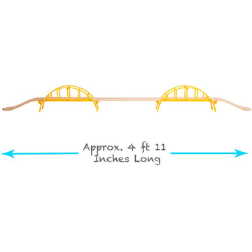 ORBRIUM Super Long Double Span Arch Bridge Almost 5 Ft Long for Wooden Railway Wood Train Tracks Compatible with Thomas, Brio, C