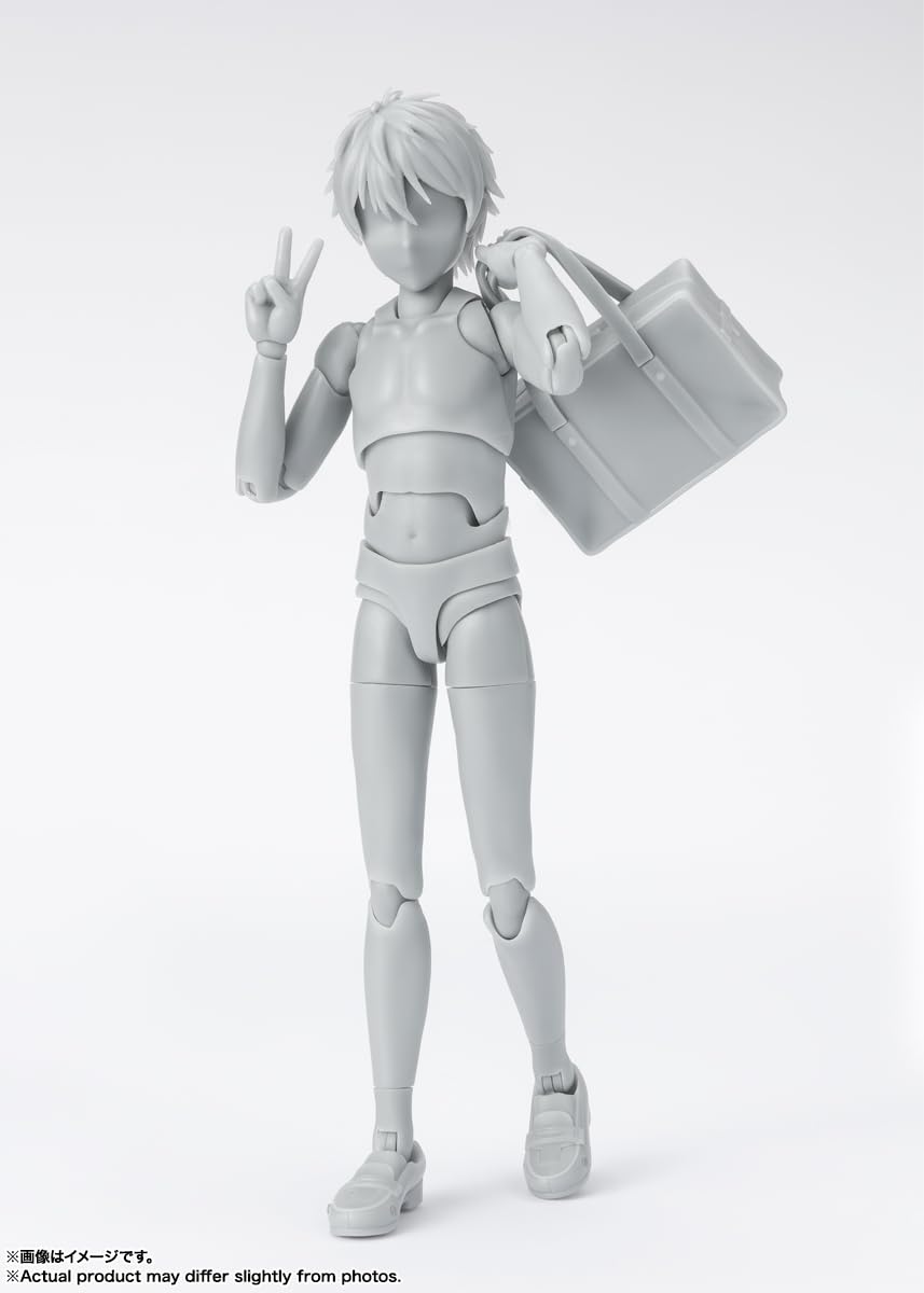 Tamashii Nations - Tamashii - Body-Kun -School Life- Edition Dx Set (Gray Color Ver.), Bandai Spirits S.H.Figuarts Action Figure