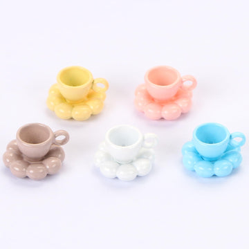 5 Set Miniature Coffee Cups For Dollhouse Miniature Dollhouse Accessories Tiny Coffee Cup Mini Kitchen Accessories Mini Plate For Mini Coffee Shop