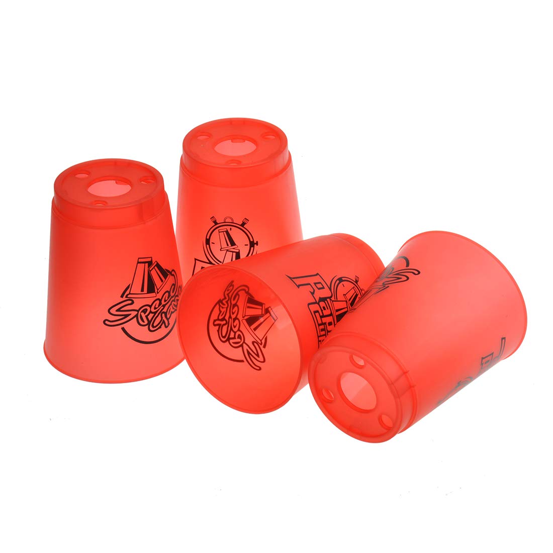 Seisso Stack Cups, Stacking Cup Set Classic Speed Training Stack Game Toys For Boys Girls Kids Stacking Cups (12 Pack Red)