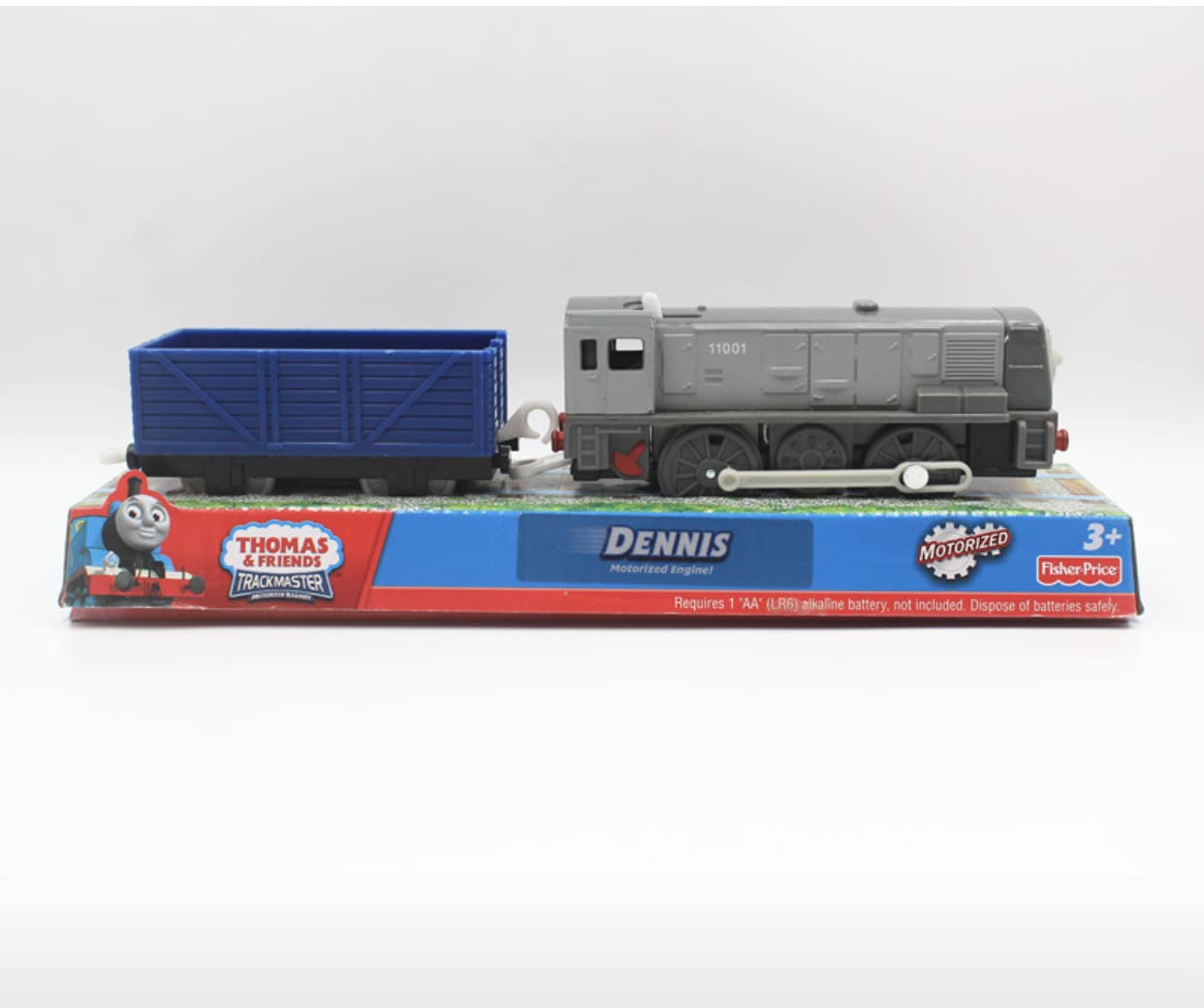 Wltk Motorized Dennis Train Engine Toy Set, Battery-Powered Trains Friend Toy Set ,Toddlers Train Toys For Age 3 4 5 6 7 8 Kids