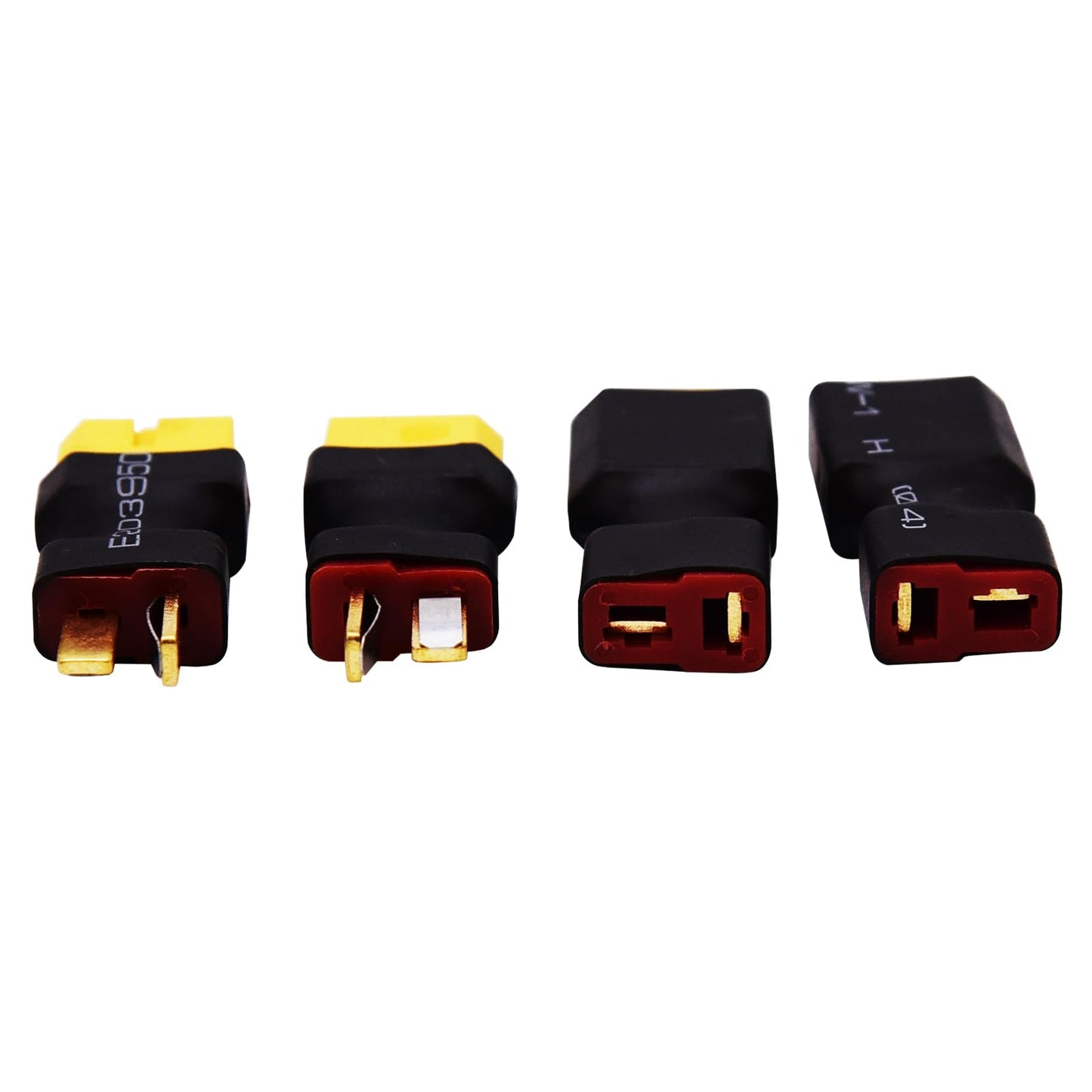 Blomiky 2 Pack Male T to Male XT60 and 2 Pack Female T to Female XT60 Plug Adapter Convertor for RC Truck Drone Vehicle Battery/