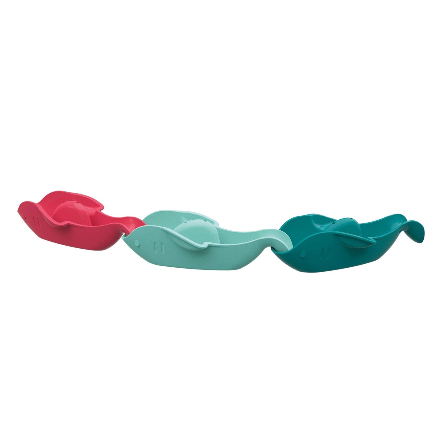 Ses Creative: Fish In A Row - 4 Fish Boats, Linking Colorful Toy Boats, Stacking & Scooping, Bathtime Play & Water Activity, Baby-Toddler-Kids 10Mo+