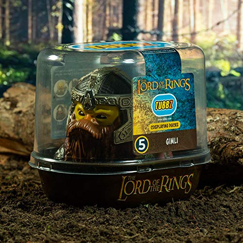 TUBBZ Lord of The Rings Gimli Rubber Duck Figurine - 9cm PVC Collectible, Unique Limited Edition Gift