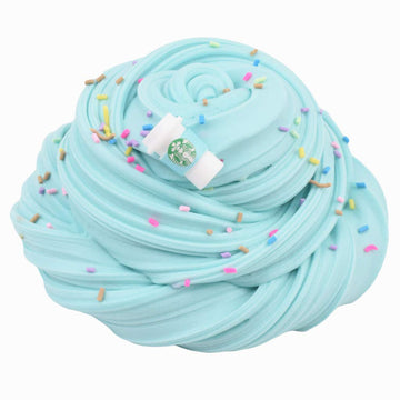 Blue Latte Butter Slime,Coffe Cup Scented Slime,Strechy Non-Sticky, Stress Relief Toy For Girls And Boys