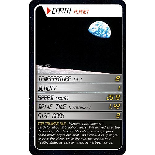 Space Top Trumps Card Game