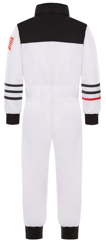 Gomukot Direct Kids Astronaut Costume Nasa Space Jumpsuit For Halloween Boys Girls Pretend Role Play Dress Up (10-12 Years)