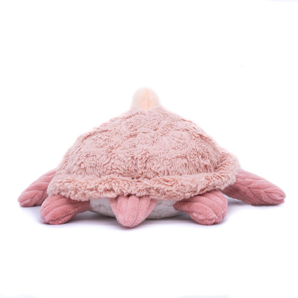 LES D GLINGOS PTIPOTOS by SAUVENOU Turtle Mum/Baby Blue - Soft Baby Soft Toy - Newborn Gift Idea - 29 cm, Pink