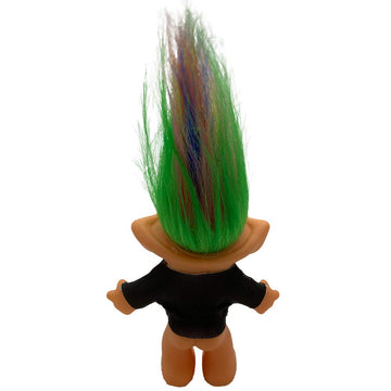 Pvc Vintage Trolls Dolls Lucky Doll Action Figures Chromatic Adorable For Collections, School Project, Arts And Crafts, Party Favors (Black T-Shirt)