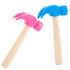 2 Pack Wooden Hammer Toys Simulation Hammers Maintenance Tools Educational Toys for Kids Birthday Party Games Supplies (Blue + R
