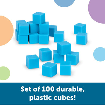 Learning Resources Plastic Base Ten Units, Blue