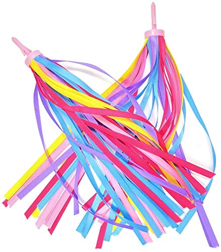 Kortes 1 Pack Kids Bike Bell And 2 Pack Kids Bike Streamers For Children'S Bike Accessories (Pink, Red,& Blue) (Red & Purple)