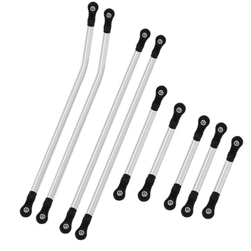 Pothyes Lcg Girder Frame Hard Stainless Steel Linkage Link Rod End For 1/10 Rc Crawler Axial Scx10 Ii Iii Trx4 Capra 1.9 Utb Met