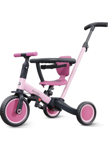 Newyoo Tricycle For Toddlers 1-3, Toddler Bike, 5 In 1 Trike With Push Handle, Christmas And Birthday Gift And Toy For Girls, Co