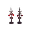 Lemax Set Of 2 Railway Stop Lights By Lemax