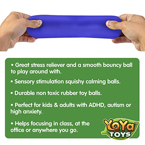 Yoya Toys Pull, Stretch And Squeeze Stress Balls - 3 Balls, Elastic Sensory Balls For Stress And Anxiety Relief, Autism And Special Needs Toys, Calming Fidgets For Kids And Adults, Ideal For Classroom