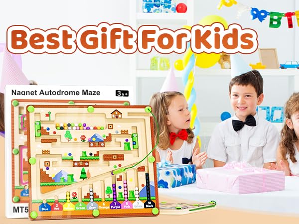 zhiwuzhu Magnetic Alphabet Maze,Montessori Magnetic Maze Board (Airplane)