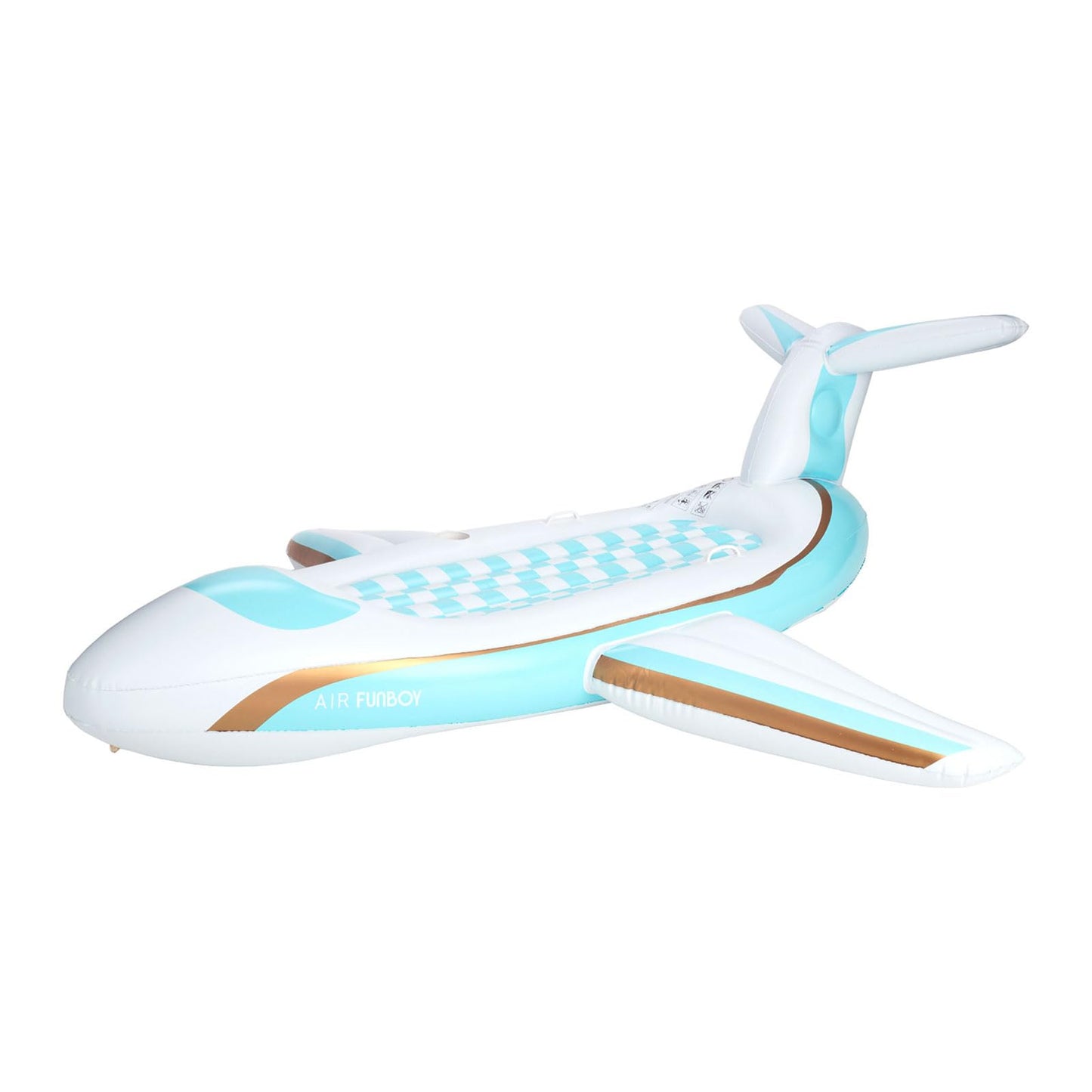 Funboy Giant Inflatable Luxury Private Jet Airplane Pool Float, Luxury Float For Summer Pool Parties And Entertainment White 71'X28'