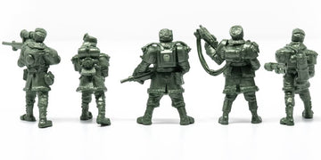 Fantasy Battles Fantasy Creature Mini Action Figure Playset- Polar Guardsmen 2 Inch 1/32- 5 Pcs Fantasy Figures - Xl 1/32Nd Scal