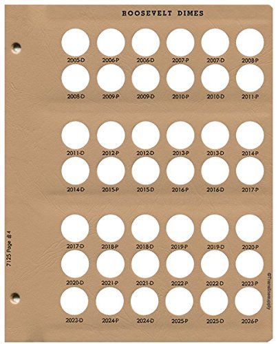 Dansco Us Roosevelt Dime Coin Album 1946 - 2026 #7125