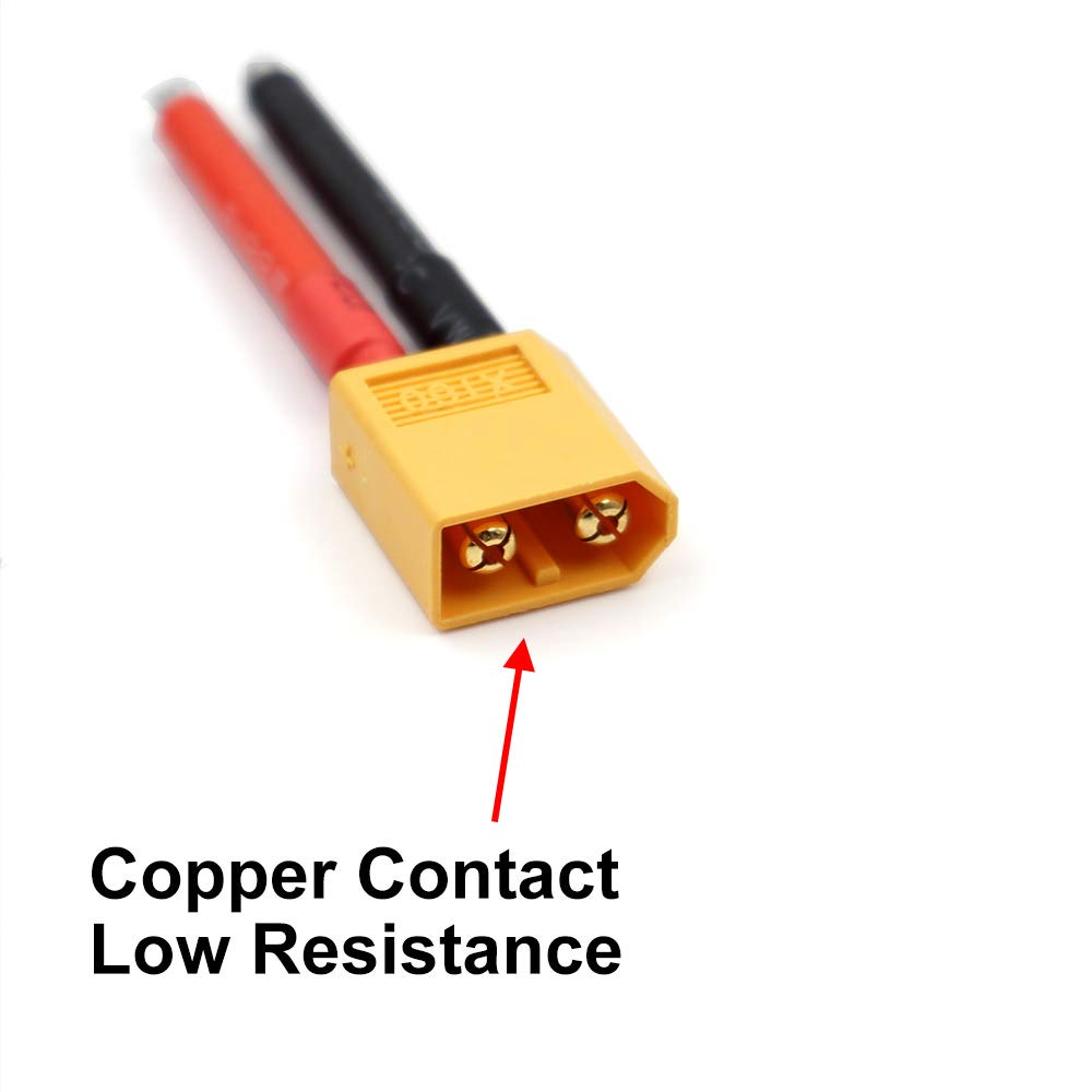 3 Pairs XT60 Plug Female and Male Connector with 12AWG Silicon Wire for RC Lipo Battery Cable Drone