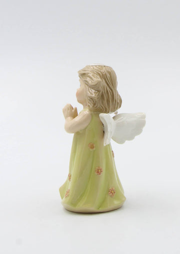 Cosmos Gifts 20943 Angel Girl With Green Dress Porcelain Figurine 3'' H