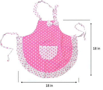 Toddler Baking Outfit / Pink Apron/ White Chef Hat/ Oven Mitt and Hot Pad (4 Items) -Toddler/Preschool Baking for Real Cooking o