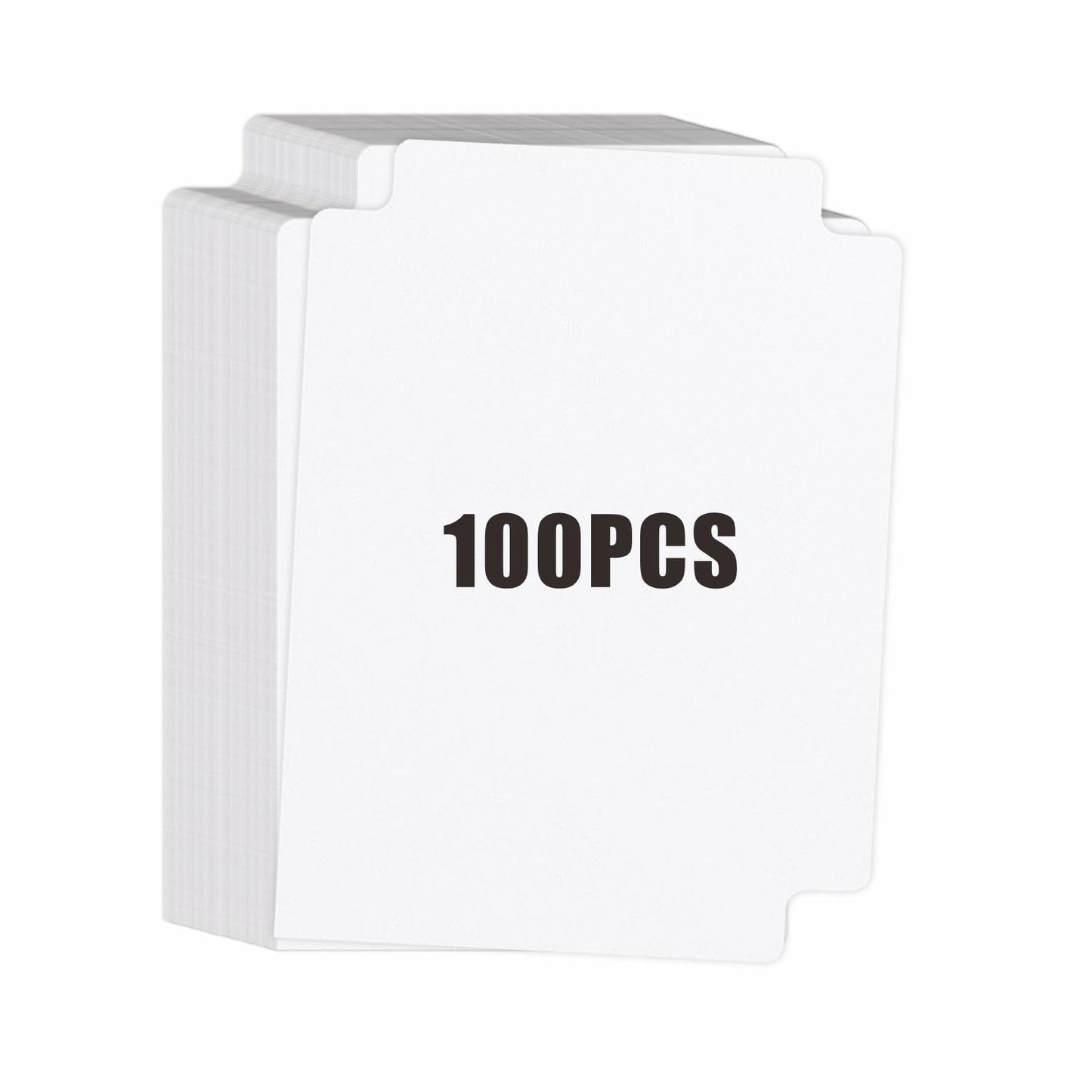 Qieoyk Trading Card Dividers - 100 White Dividers With Tabs For Games & Sports Card Boxes - 2.7 X 3.8 Inches