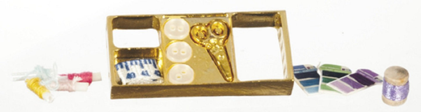 Melody Jane Dollhouse Display Box of Sewing Accessories Miniature 1:12 Scale