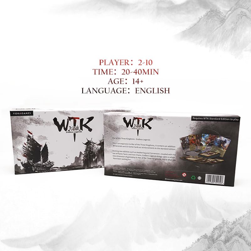 YOKA GAMES War of The Three Kingdoms Sanguosha - Standard Edition Strategy Card Game for 2-10 Players, 5.01 x 9.44 inches
