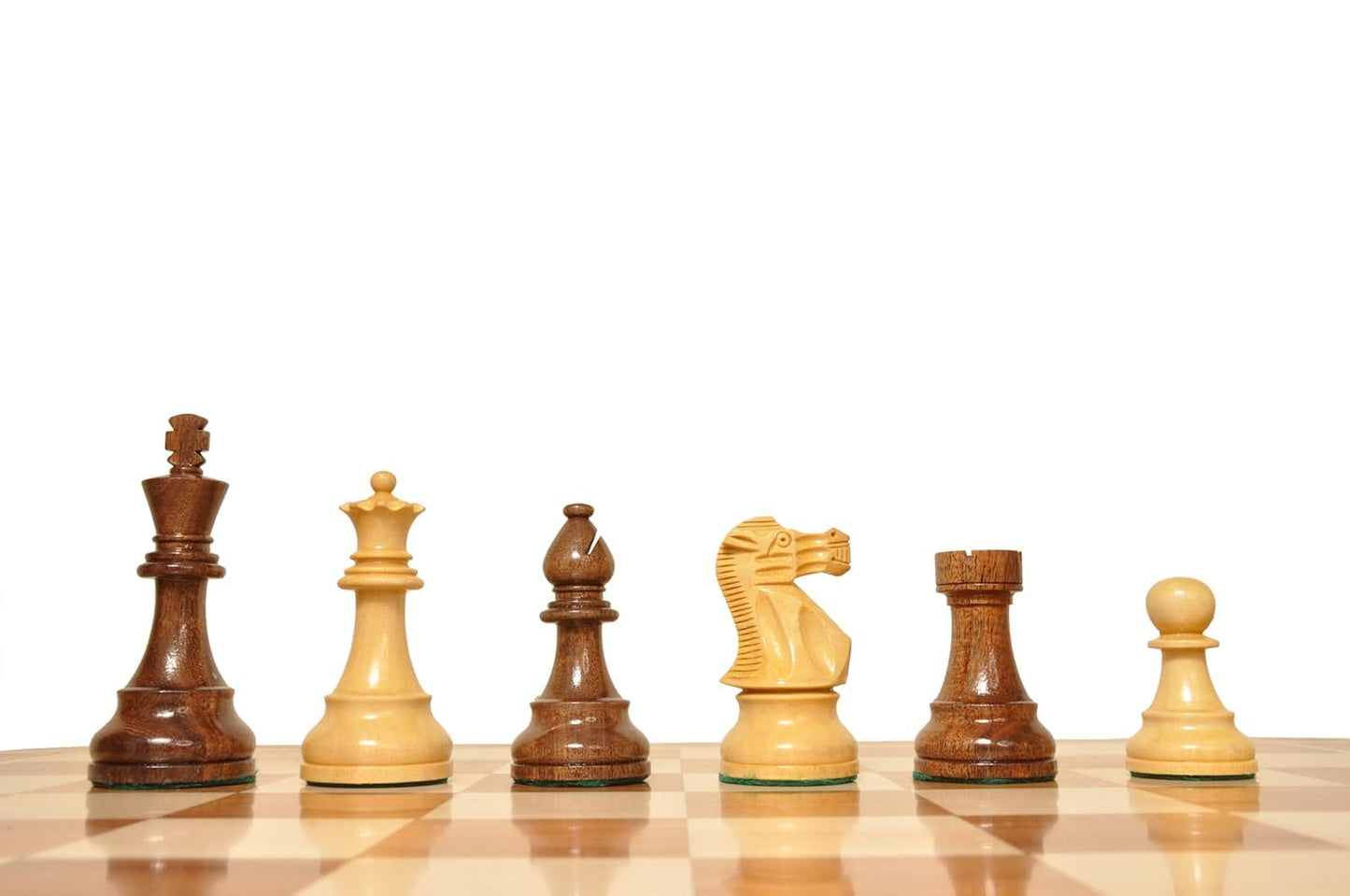 Palm Royal Handicrafts 4.2 Inches Staunton Wooden Chess Pieces Only With 32 Chessmen And 2 Extra Queens Made Of Rosewood And Box