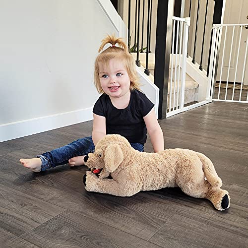 Lotfancy Dog Stuffed Animals, 26'' Cuddly Golden Retriever Stuffed Animals, Dog Plush Toy, Large Stuffed Dog, Beige
