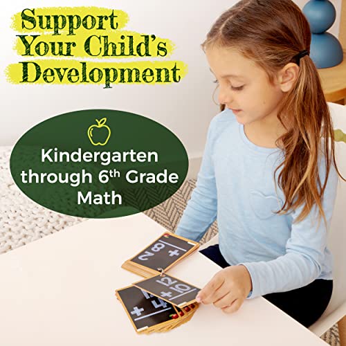 Star Right Math Flash Cards Set Of 4 - Math Flashcards Addition, Subtraction, Multiplication, Division With 4 Rings - 208 Cards For Kids Ages 6 And Above - Flash Cards For Math From 1St To 4Th Grade