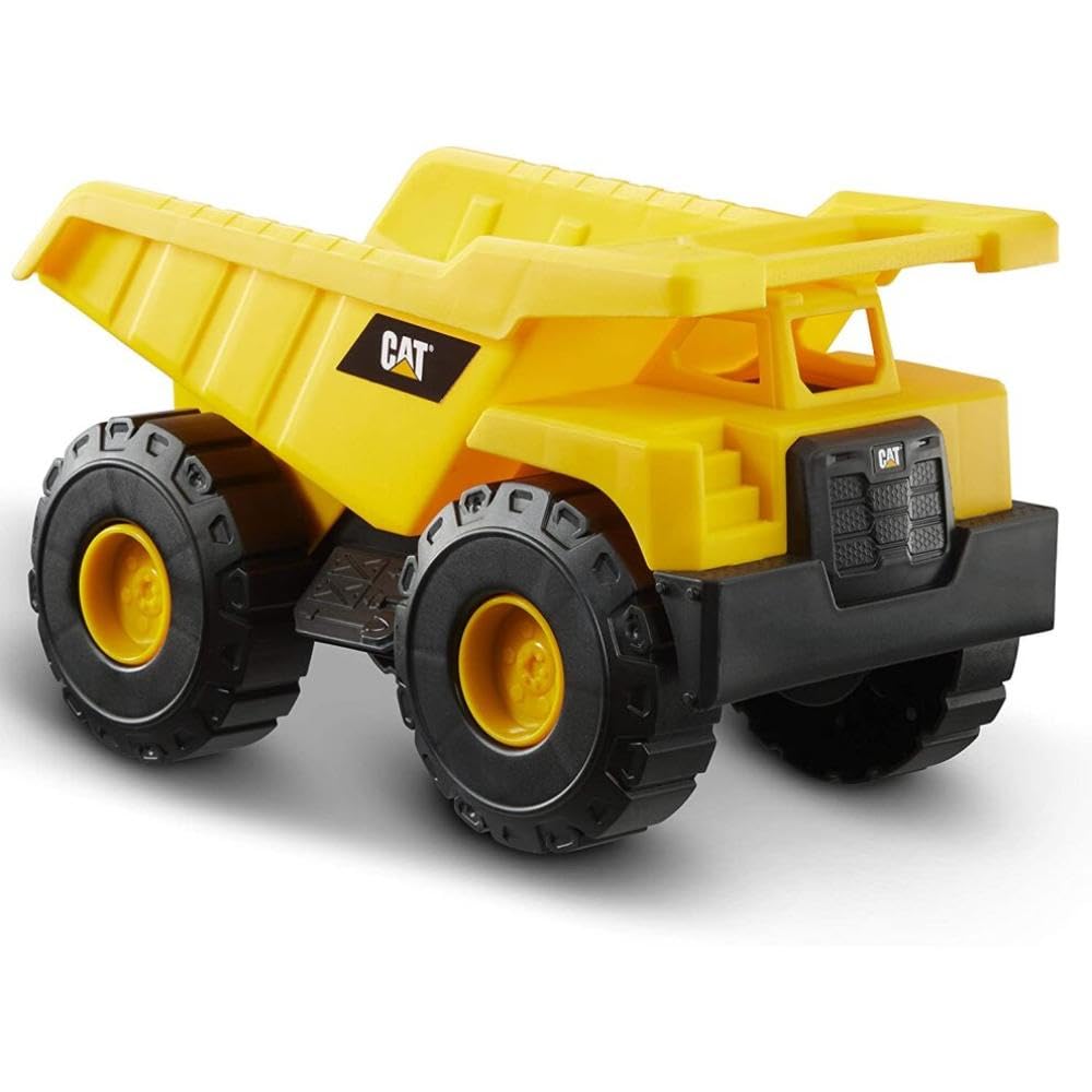 CAT Construction Toys, CAT Dump Truck Toy Construction Vehicle - 10'' Plastic Action Vehicle with Articulated Buckets for Indoor