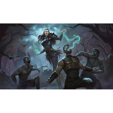 Fantasy North - Drain Life - TCG Trading Card Game Playmat and Mouse Pad - 24 x 14 inches - Perfect for Magic MTG Commander Poke