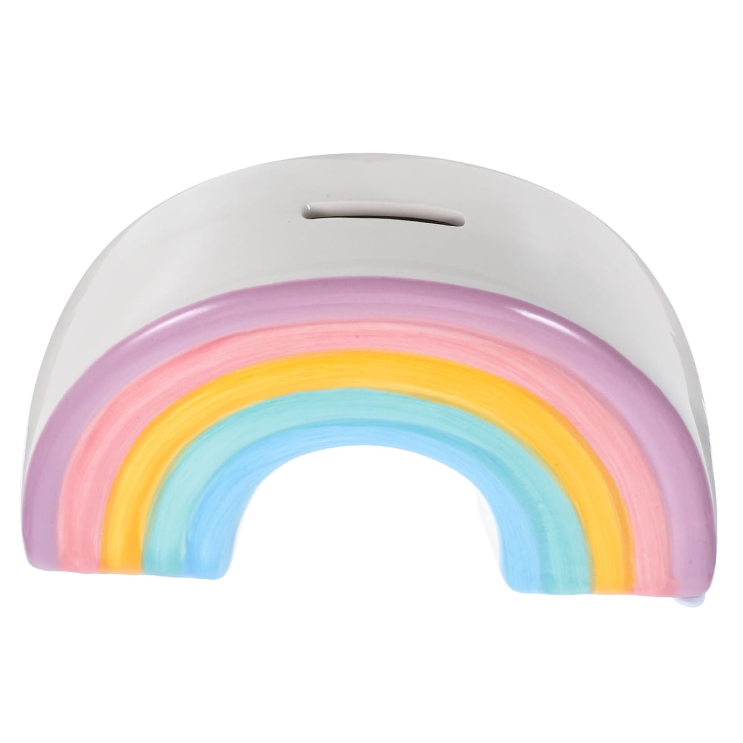 Rainbow Piggy Bank Ceramic Money Bank Decorative Money Box Coin Saving Pot Desktop Ornament For Kids Table Nursery Decor