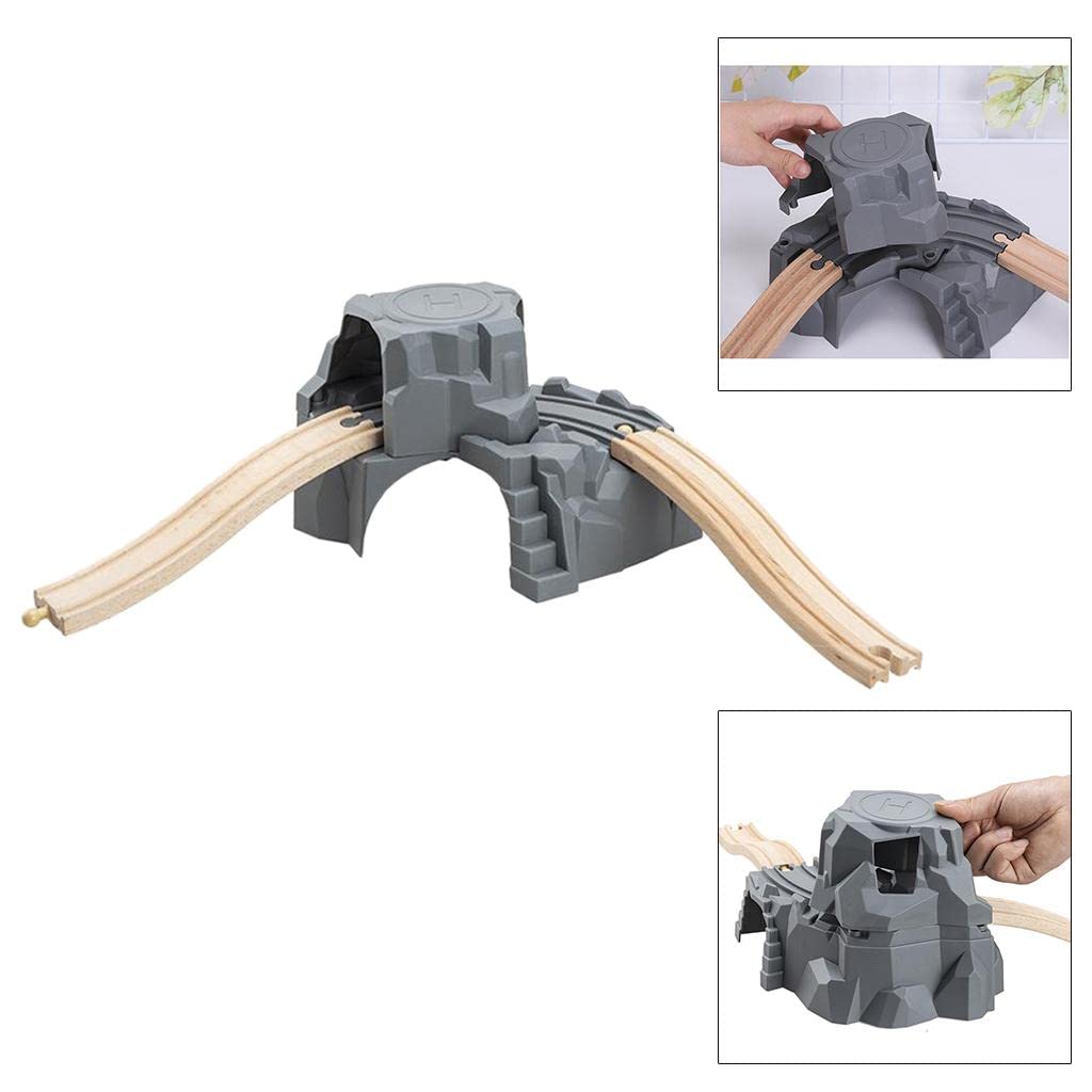 Fancyes Simulation Train Cave Tunnel Train Railway Track Accessories Building Rail Vehicle Child Party Favors Train Playset - Tu