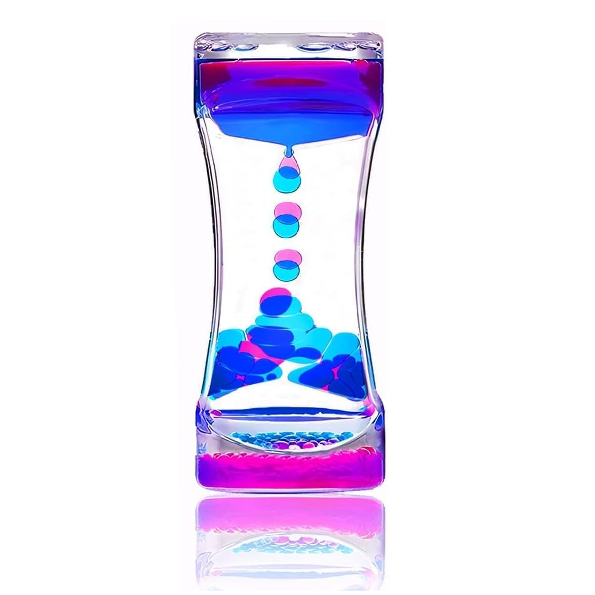 HR SOPPY Liquid Motion Bubbler 2 in 1 | Ideal Sensory Toy for Kids and Adults,Calming Relaxing Colorful Liquid Hourglass,Fidget