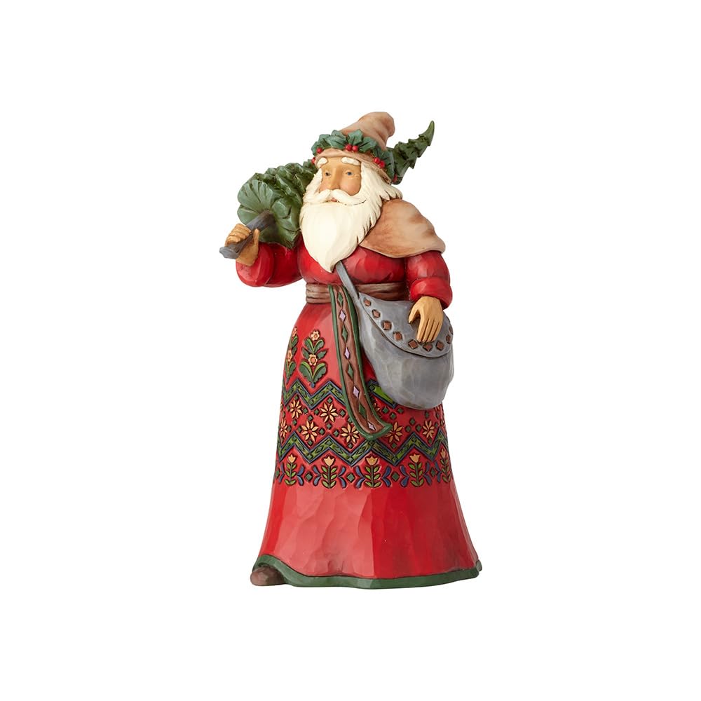 Enesco Jim Shore Heartwood Creek Santa'S Around The World Sweden Stone Resin, 7' Figurine