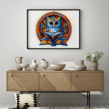 Wooden Jigsaw Puzzles for Adults, Book Owl Puzzle, 200 Pieces Unique Animal Shaped Wooden Puzzle, Fun Challenging Family Games f