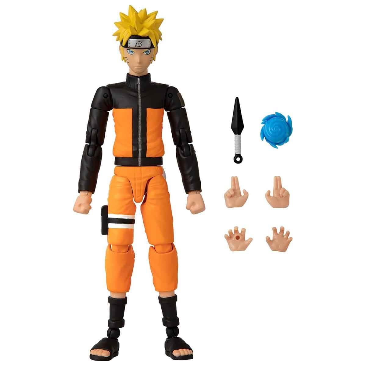 Bandai Anime Heroes Naruto Action Figure Naruto Uzumaki | 17Cm Naruto Figure Naruto Uzumaki Figure With Extra Hands And Accessor