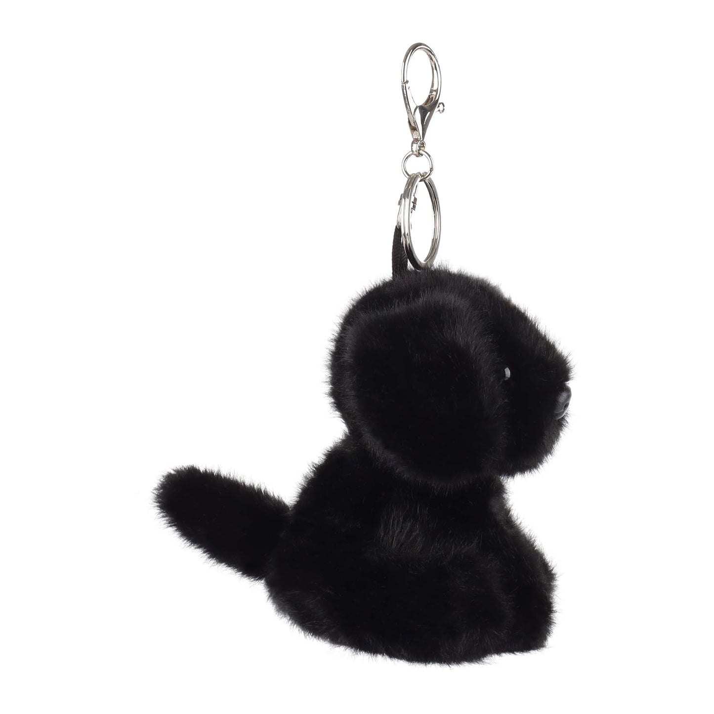 Apricot Lamb Plush Labrador Dog Puppy Stuffed Animal Keychain For Kids Bag, Purse, Backpack, Handbag (4.7 Inches) (Black)