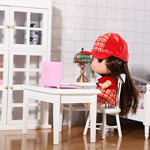 Dollhouse Decoration Miniature Accessories Dollhouse Computer Laptop Tablet Phone Simulation Accessories For Doll 1/6 1/12 Miniatures Play Set - 3 Pcs (3 Laptop-Black)