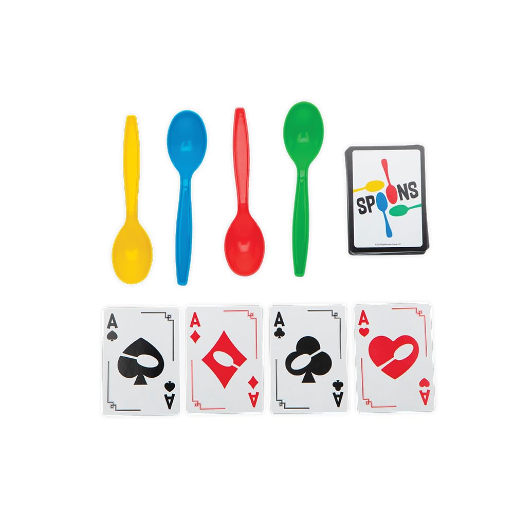 Spoons Games, Card Games For Kids - Spoons Game, Deck Of Cards, Fun Family Games For Kids And Adults, Playing Cards, Game Night,