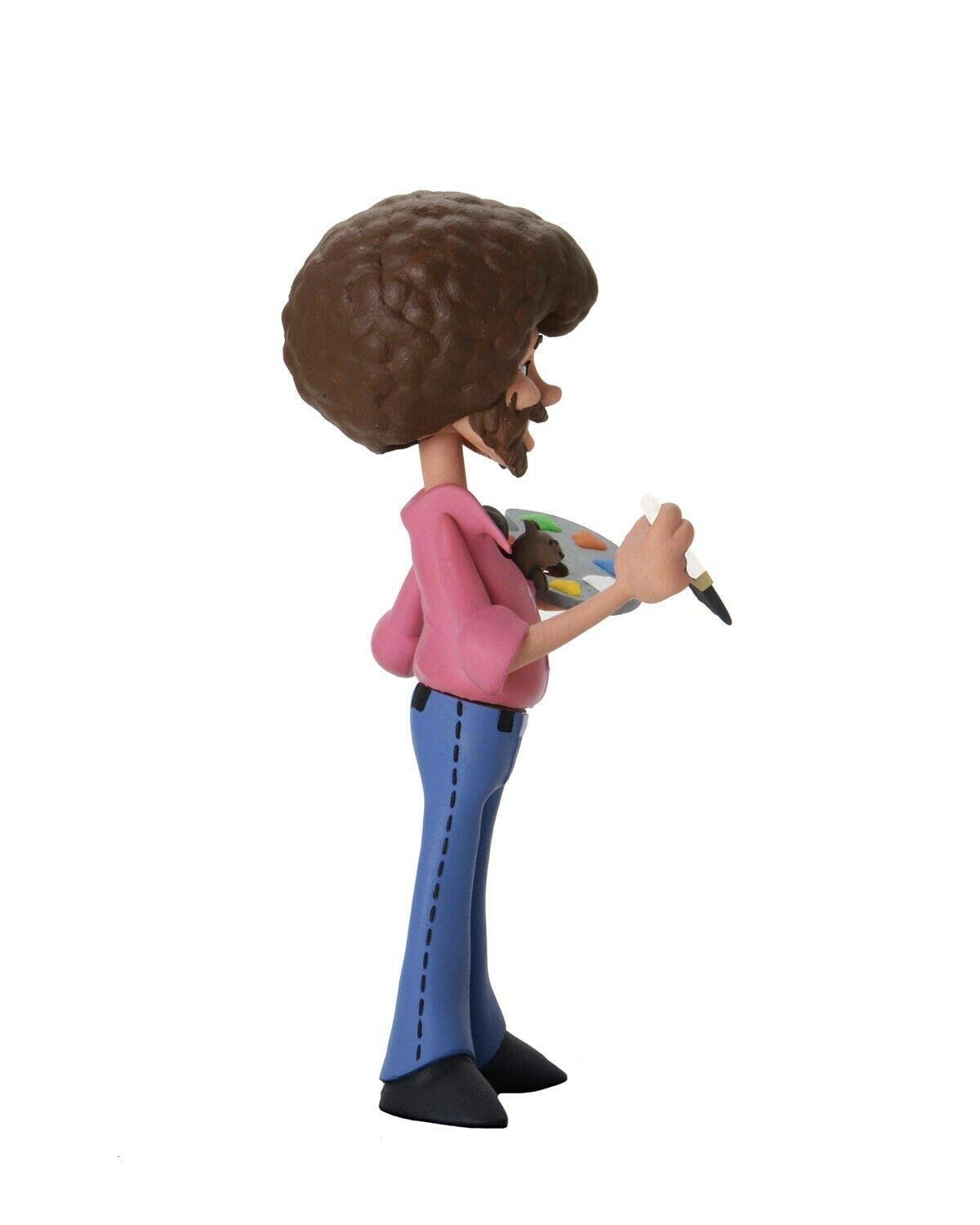NECA Bob Ross 6" Scale Action Figure - Toony Classics, Multicolor, Model 19204, Plastic