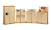 Jonti-Craft 2411Jc Culinary Creations Play Kitchen, 35 X 80 X 15 Inches, Natural Wood, 4 Piece Set