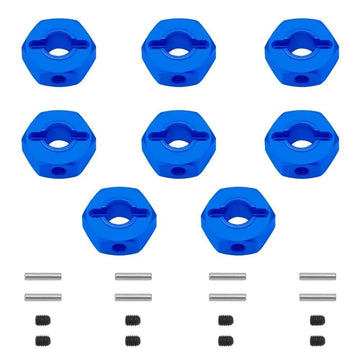 Globact 8 pcs 1/10 12mm Aluminum Wheel Hex Nuts with Pins Screws for RC Car 1/10 Traxxas Slash Traxxas Slash 2WD Hsp Redcat Rc4w